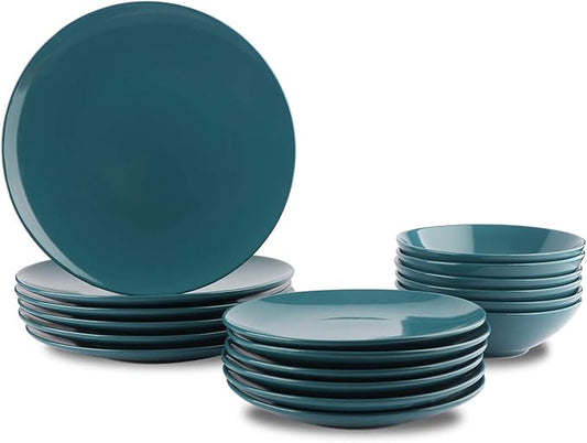 Basics 18‑Piece Dinnerware Set in Deep Teal